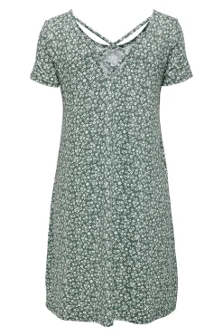 Vestido corto manga corta