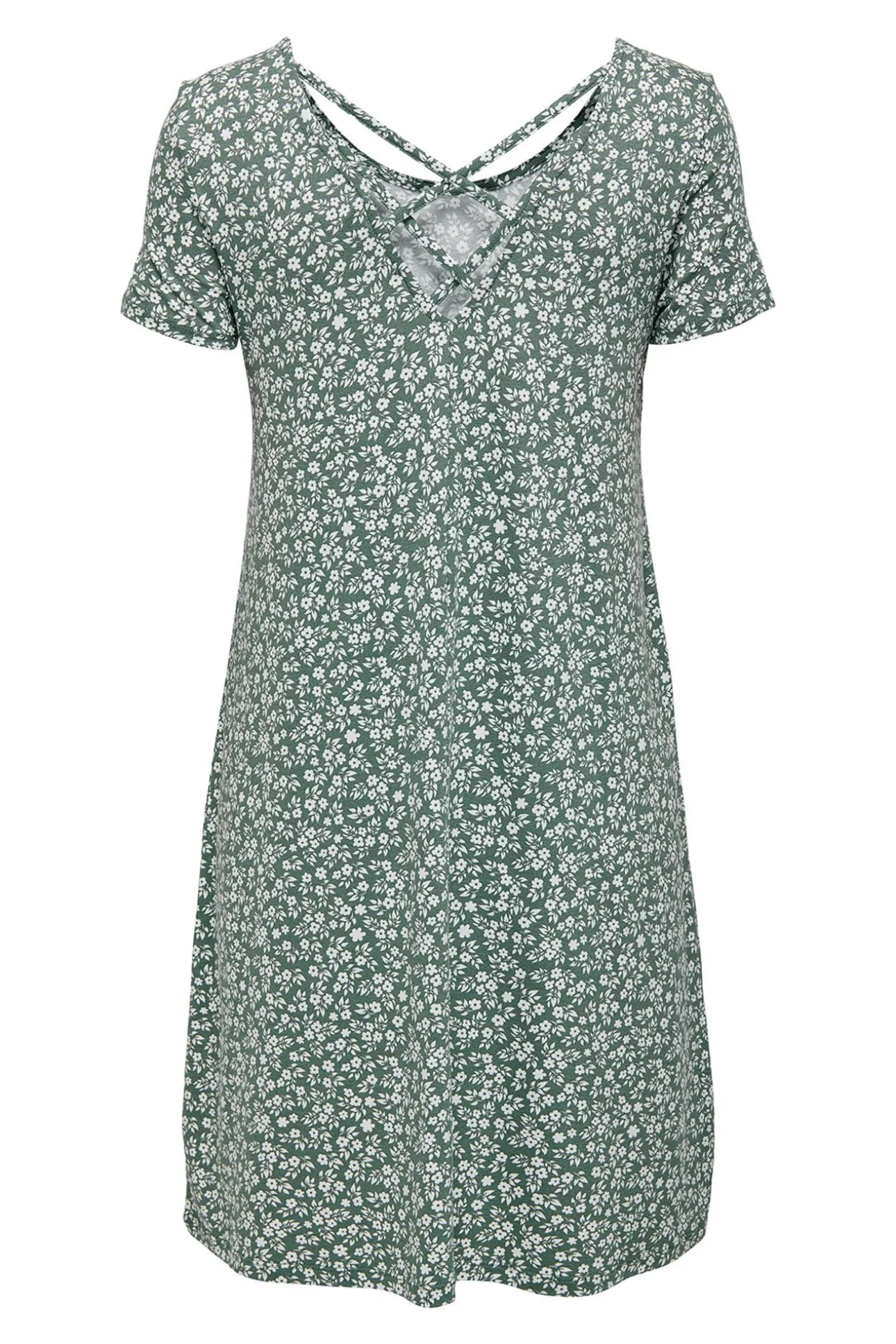 Vestido corto manga corta