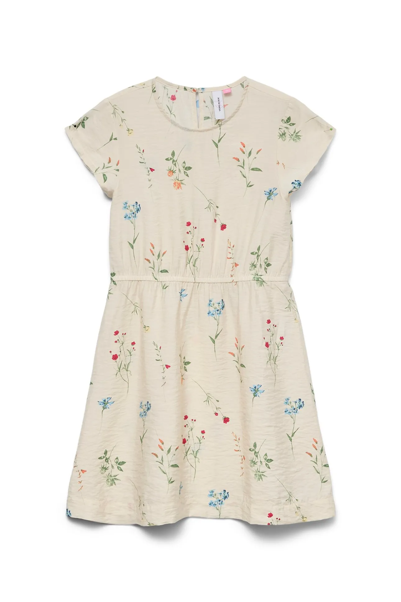 Vestido corto manga corta