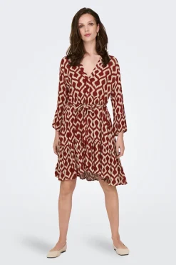 Vestido corto manga francesa