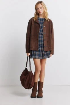 Vestido corto smock cuadros