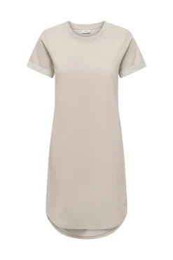 Vestido de manga corta y cuello redondo