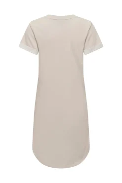 Vestido de manga corta y cuello redondo