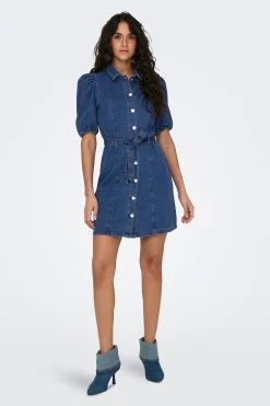 Vestido denim corto