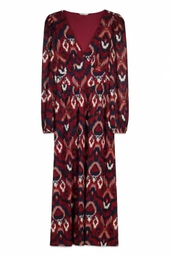 Vestido estampado manga larga