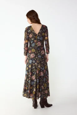 Vestido estampado vuelo