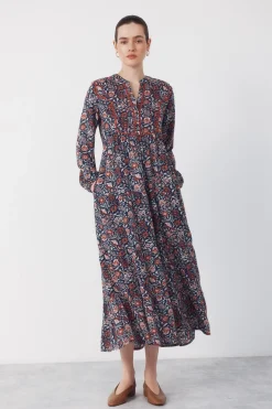 Vestido fluido estampado