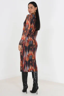 Vestido largo de malla