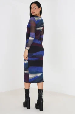 Vestido largo de malla