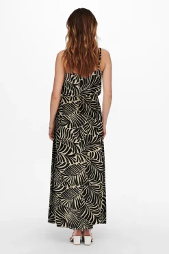 Vestido largo de tirantes regulables