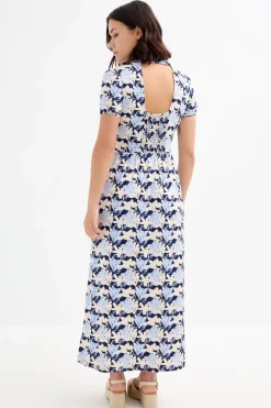 Vestido largo estampado