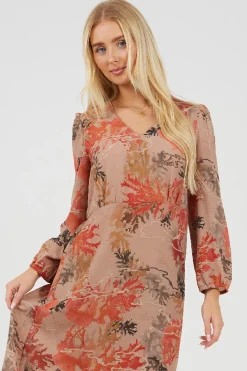 Vestido largo estampado