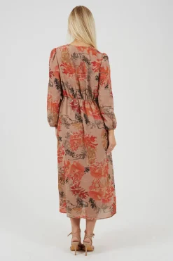 Vestido largo estampado