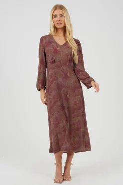 Vestido largo estampado