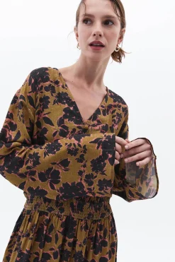 Vestido largo estampado