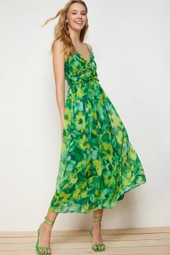 Vestido largo estampado