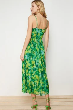 Vestido largo estampado