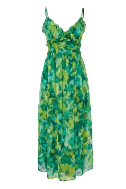 Vestido largo estampado