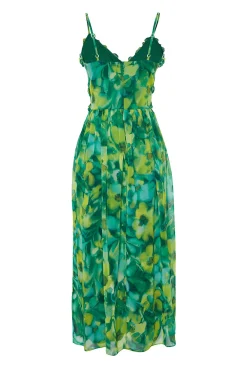 Vestido largo estampado