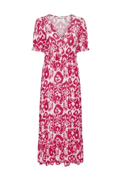 Vestido largo manga corta