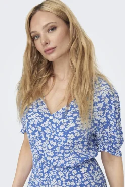 Vestido largo manga corta