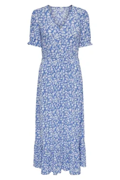 Vestido largo manga corta