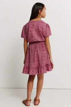 Vestido manga corta IKAT ni&ntilde;a