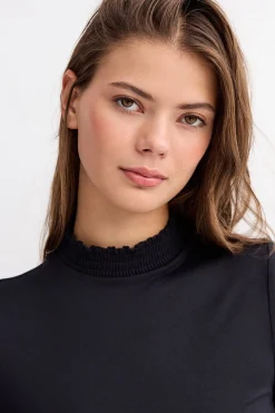 Vestido Manga Larga Cuello Sub