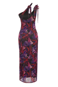 Vestido midi ajustado cut out