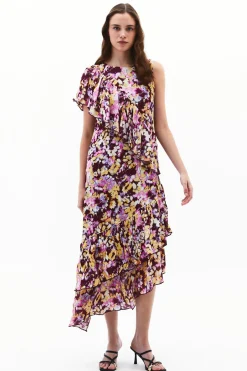 Vestido midi asimétrico