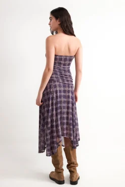 Vestido midi bandeau