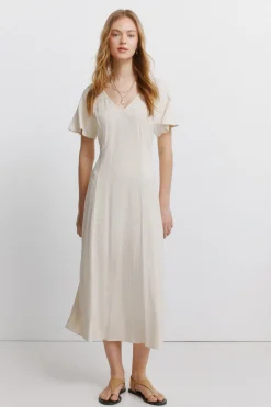 Vestido midi cruzado espalda