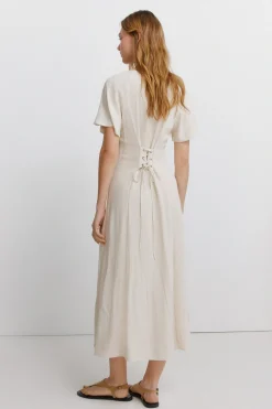 Vestido midi cruzado espalda