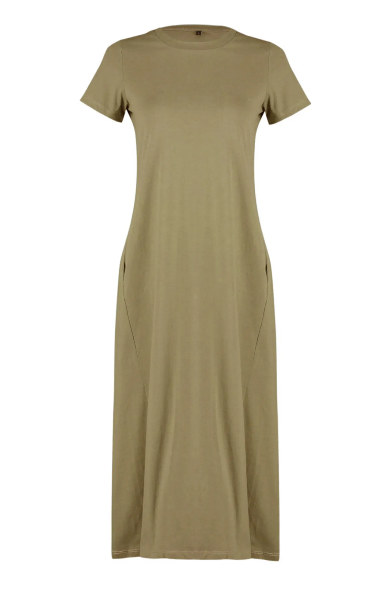 Vestido midi de manga corta