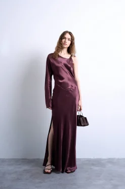 Vestido midi de un hombro