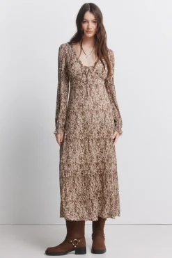 Vestido midi estampado