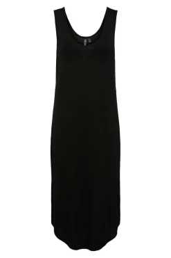 Vestido midi fluido con lurex