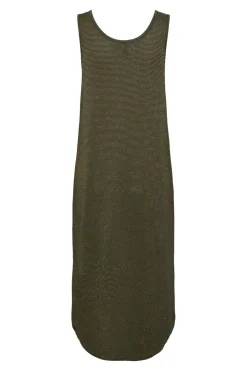 Vestido midi fluido con lurex