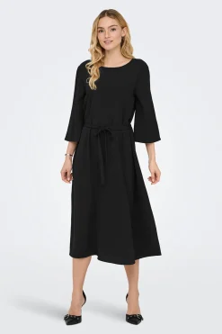 Vestido midi manga 3/4