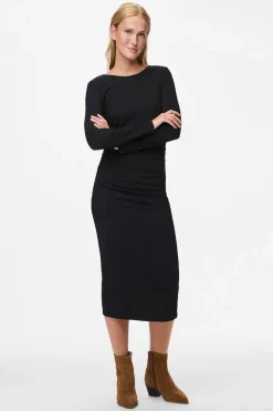 Vestido midi manga larga