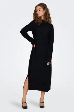 Vestido midi manga larga