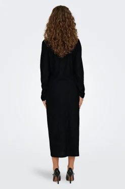 Vestido midi manga larga