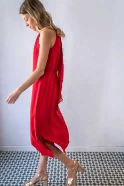 Vestido midi recto