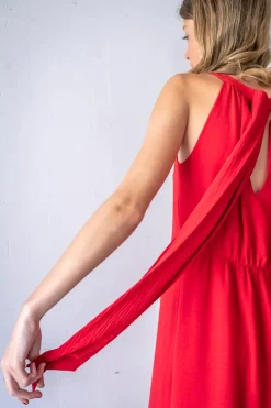 Vestido midi recto