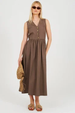 Vestido midi sin mangas