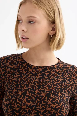 Vestido Mini Manga Larga