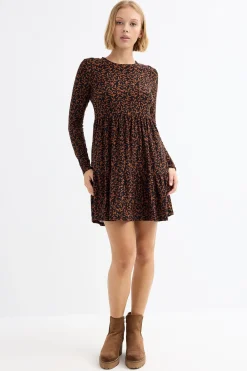 Vestido Mini Manga Larga