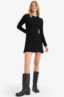 Vestido mini manga larga