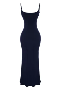 Vestido tubo de punto largo