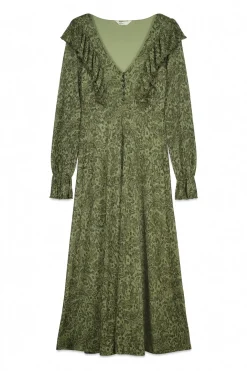 Vestido verde estampado